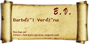 Barbél Veréna névjegykártya
